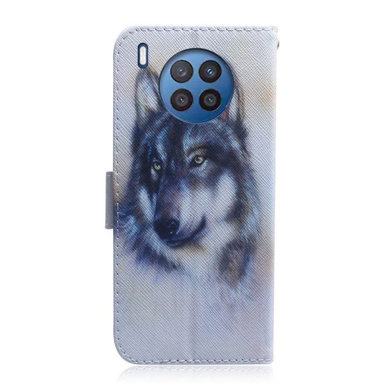 Folio-hoesje voor Huawei Nova 8i Honden Uiterlijk