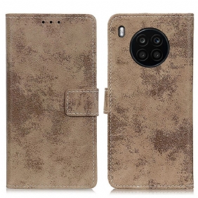 Folio-hoesje voor Huawei Nova 8i Vintage Leereffect