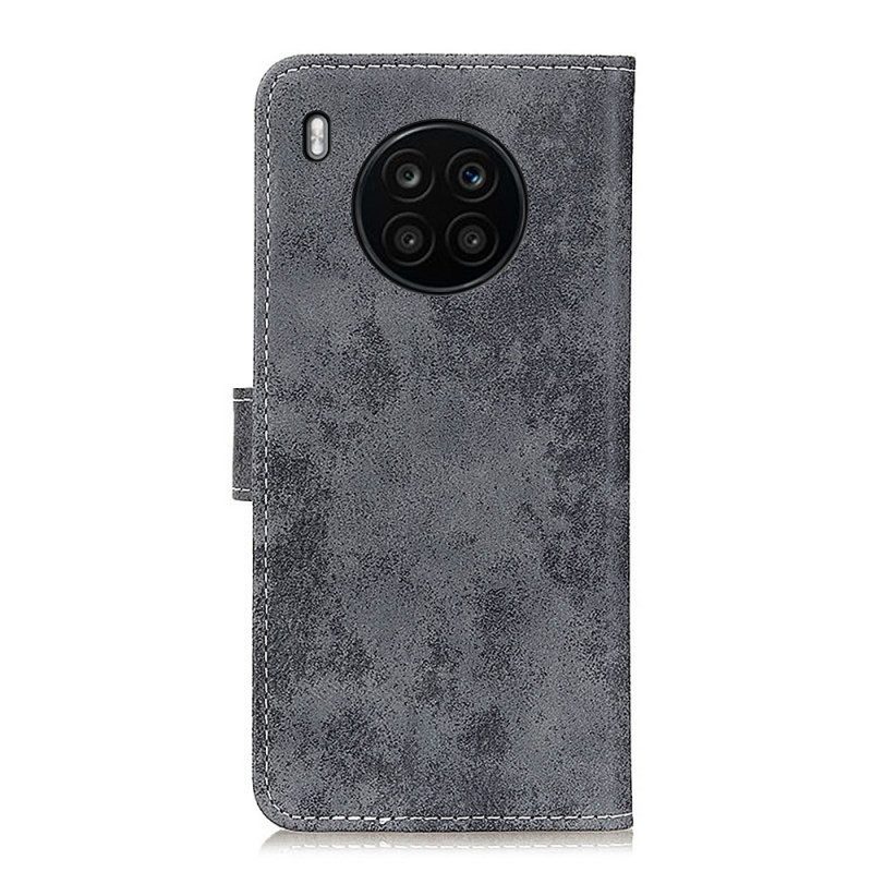 Folio-hoesje voor Huawei Nova 8i Vintage Leereffect