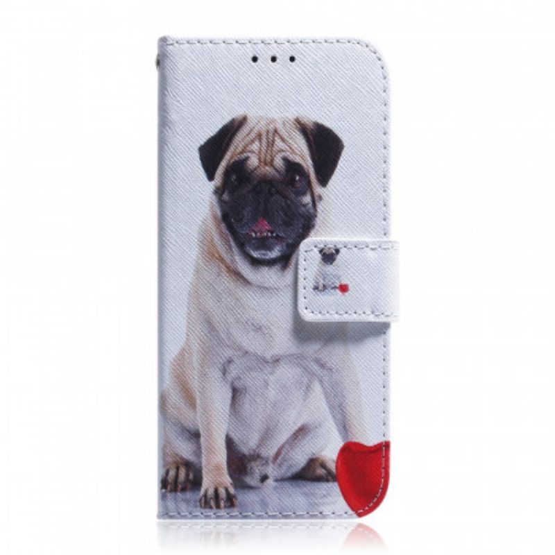 Leren Hoesje voor Huawei Nova 8i Mops Hond