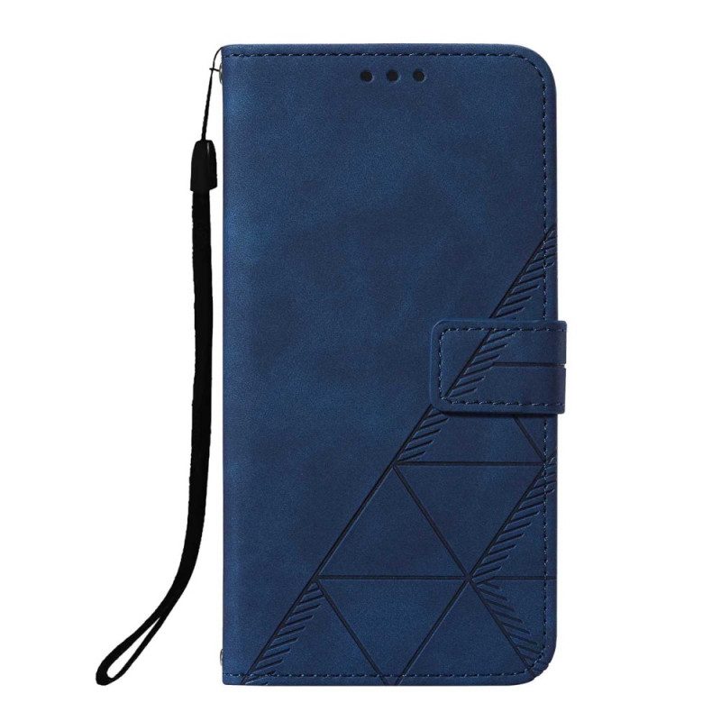 Folio-hoesje voor Vivo Y21s Piramide Leereffect