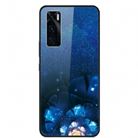 Hoesje voor Vivo Y70 Fancy Flowers Gehard Glas