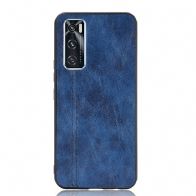 Hoesje voor Vivo Y70 Stijl Lederen Stiksels