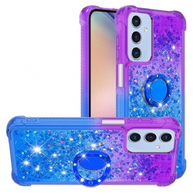 Case Hoesje Samsung Galaxy A15 5g Telefoonhoesje Steunring Met Glittergradiënt