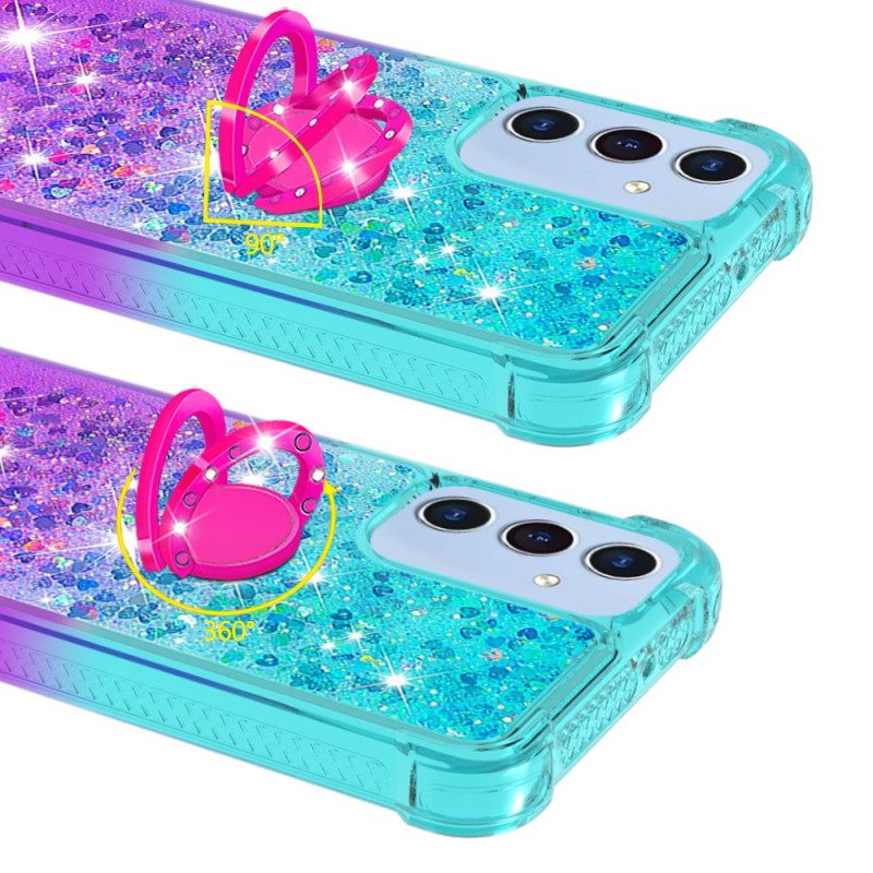 Case Hoesje Samsung Galaxy A15 5g Telefoonhoesje Steunring Met Glittergradiënt