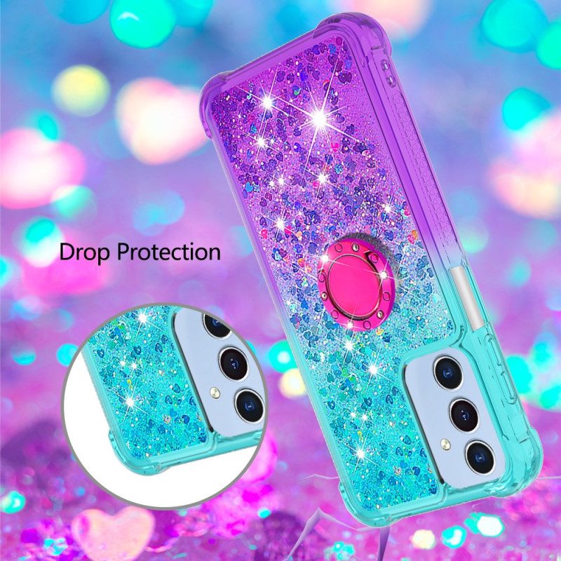 Case Hoesje Samsung Galaxy A15 5g Telefoonhoesje Steunring Met Glittergradiënt