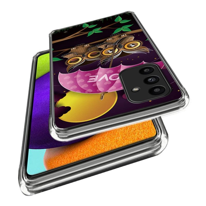 Cover Hoesje Samsung Galaxy A15 5g Telefoonhoesje Paar Uilen