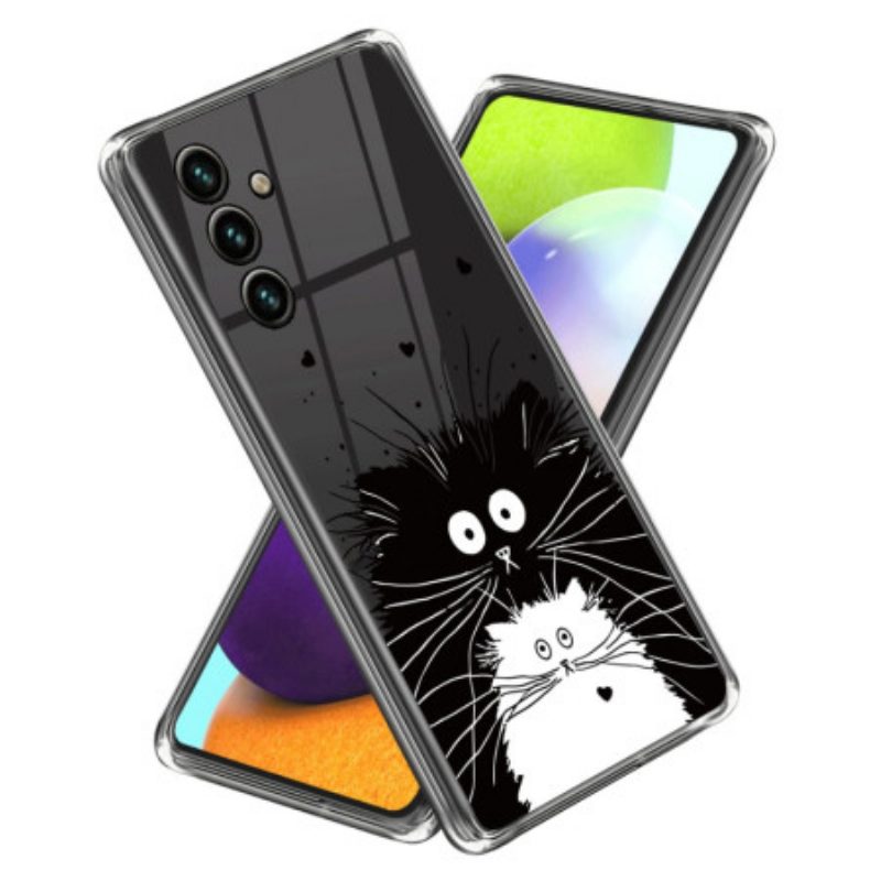 Cover Hoesje Samsung Galaxy A15 5g Telefoonhoesje Twee Katten