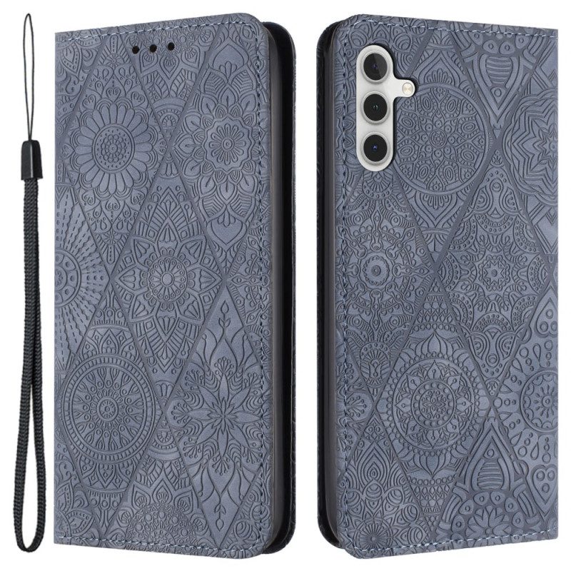 Folio-hoesje Samsung Galaxy A15 5g Patchwork Met Bandje