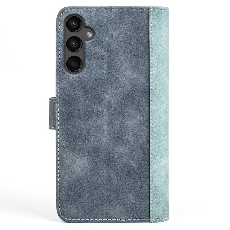 Folio-hoesje Samsung Galaxy A15 5g Telefoonhoesje Tweekleurig Ontwerp