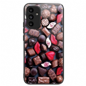 Hoesje Samsung Galaxy A15 5g Chocolade Gehard Glas