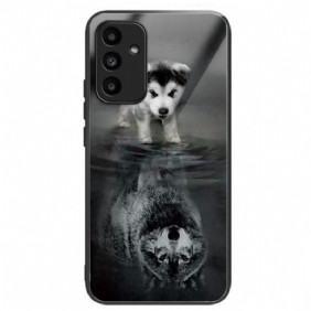 Hoesje Samsung Galaxy A15 5g Puppy Dream Gehard Glas