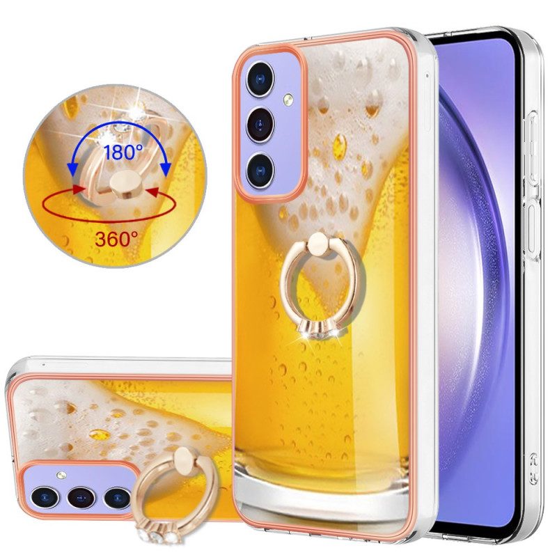 Hoesje Samsung Galaxy A15 5g Ringhouder Leuk Patroon Bescherming Hoesje