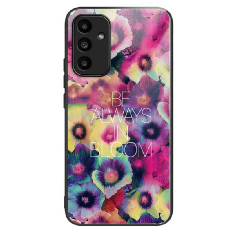 Hoesje Voor Samsung Galaxy A15 5g Kleurrijke Bloemen Van Gehard Glas