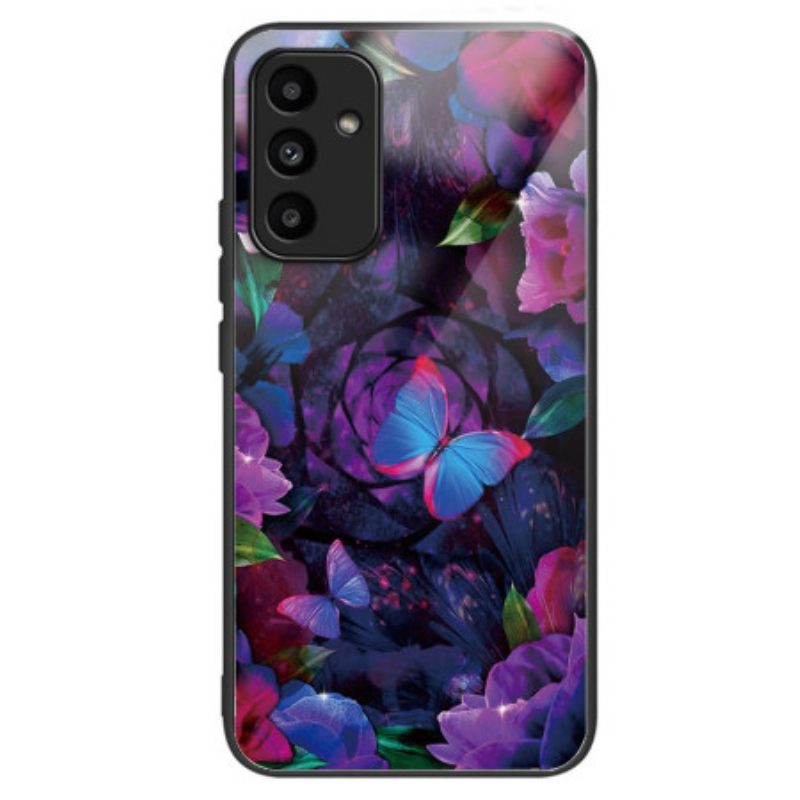 Hoesje Voor Samsung Galaxy A15 5g Kleurrijke Vlinders Van Gehard Glas