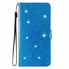 Leren Hoesje Voor Samsung Galaxy A15 5g Pailletten Met Bandjes