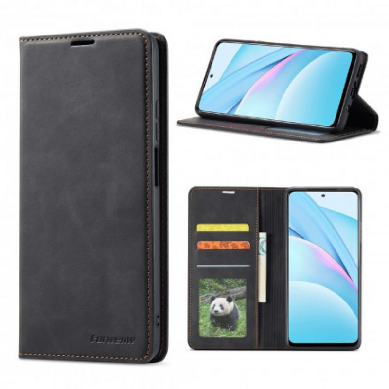 Bescherming Hoesje voor Xiaomi Redmi Note 9 Pro 5G Folio-hoesje Forwenw Ledereffect