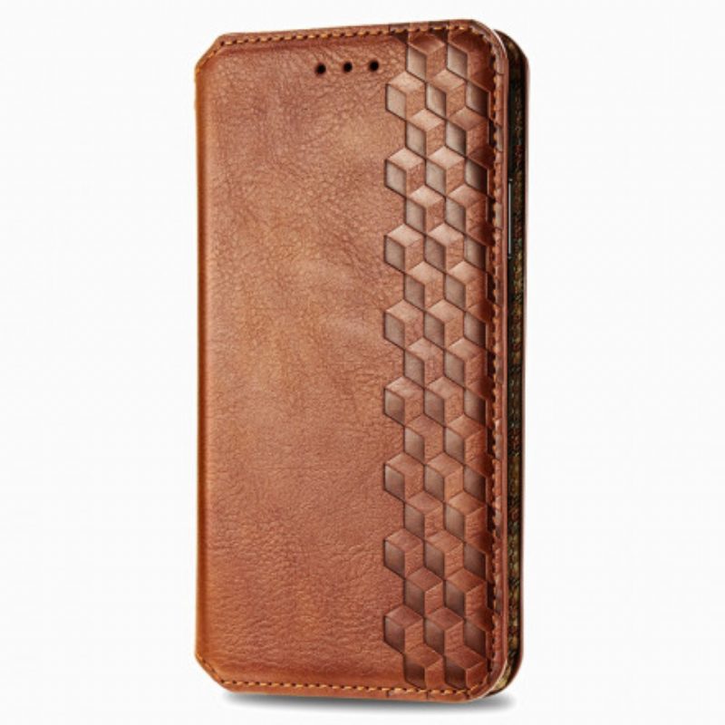 Bescherming Hoesje voor Xiaomi Redmi Note 9 Pro 5G Folio-hoesje Leereffect Diamanttextuur