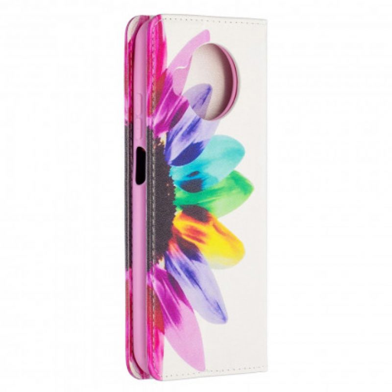 Bescherming Hoesje voor Xiaomi Redmi Note 9 Pro 5G Folio-hoesje Waterverf Bloem