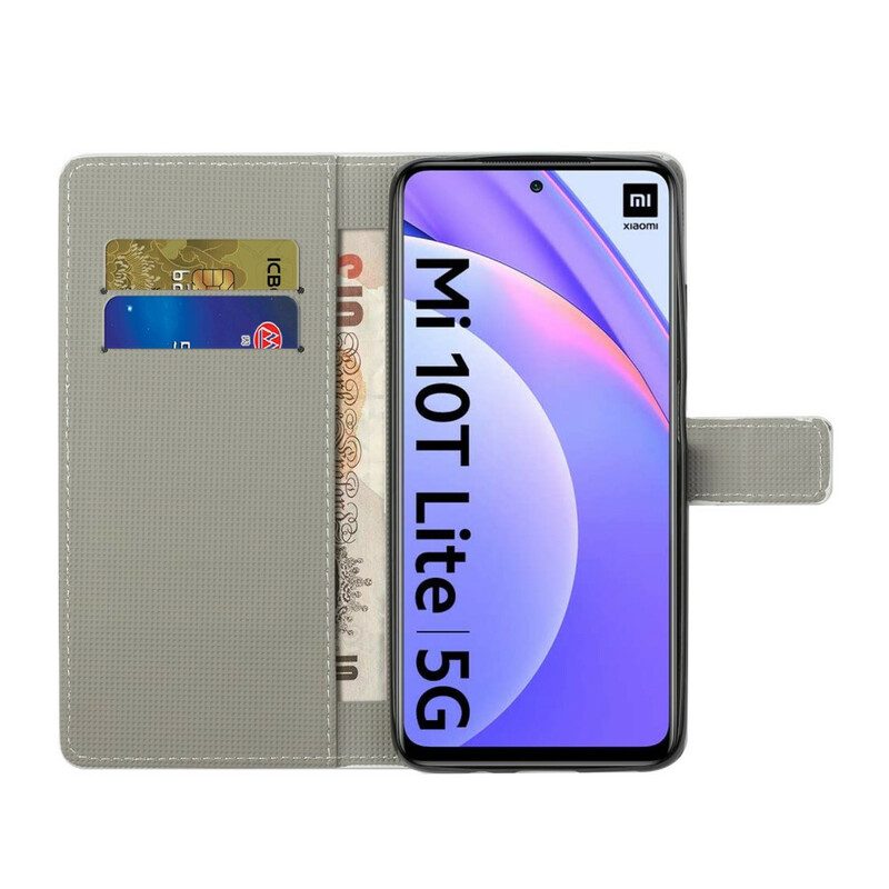 Folio-hoesje voor Xiaomi Redmi Note 9 Pro 5G Blauwe Vlinder