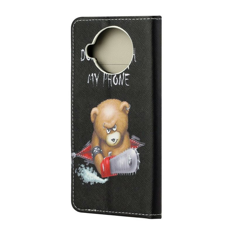 Folio-hoesje voor Xiaomi Redmi Note 9 Pro 5G Gevaarlijke Beer