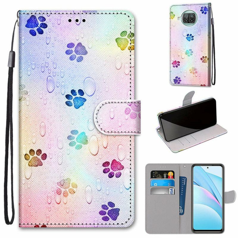 Folio-hoesje voor Xiaomi Redmi Note 9 Pro 5G Kattensporen