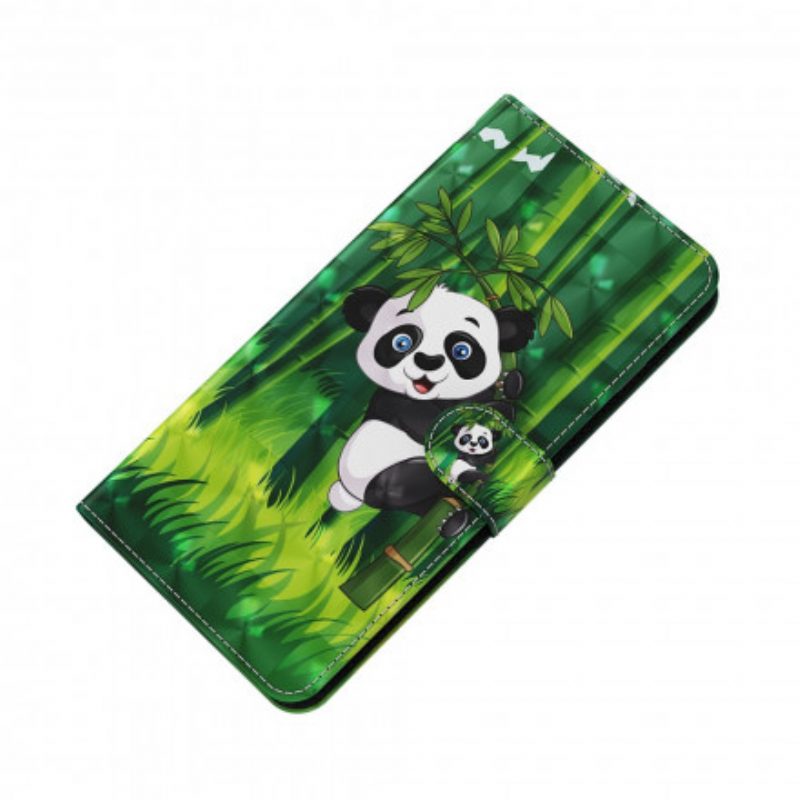 Folio-hoesje voor Xiaomi Redmi Note 9 Pro 5G Lichtvlek Panda En Bamboe