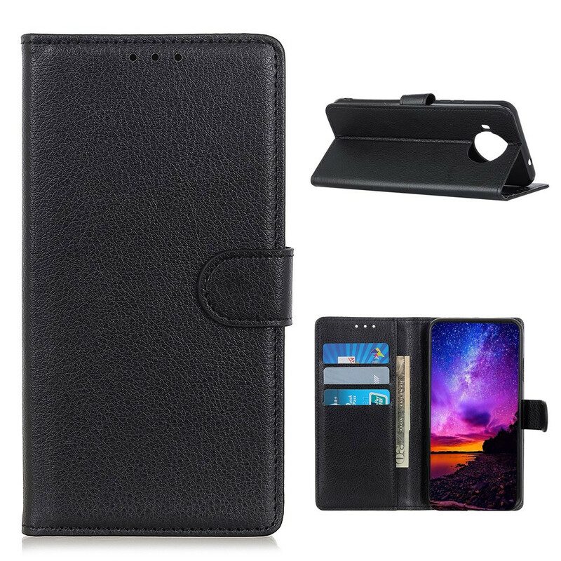 Folio-hoesje voor Xiaomi Redmi Note 9 Pro 5G Litchi-leereffect