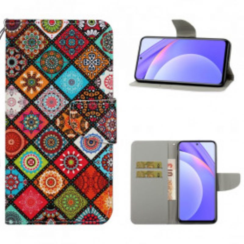 Folio-hoesje voor Xiaomi Redmi Note 9 Pro 5G Mandala-quilt