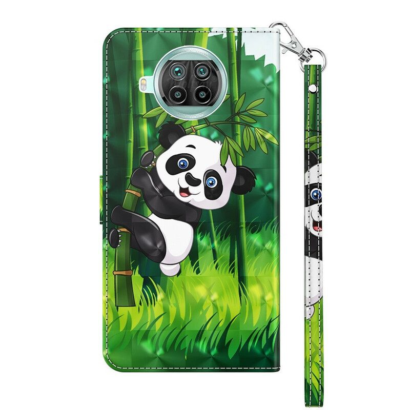 Folio-hoesje voor Xiaomi Redmi Note 9 Pro 5G Panda En Bamboe