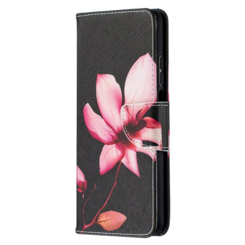 Folio-hoesje voor Xiaomi Redmi Note 9 Pro 5G Roze Bloem