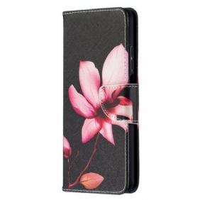 Folio-hoesje voor Xiaomi Redmi Note 9 Pro 5G Roze Bloem