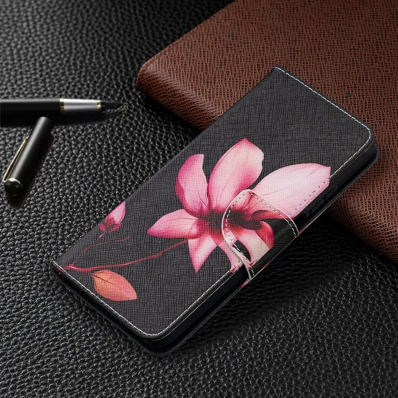 Folio-hoesje voor Xiaomi Redmi Note 9 Pro 5G Roze Bloem