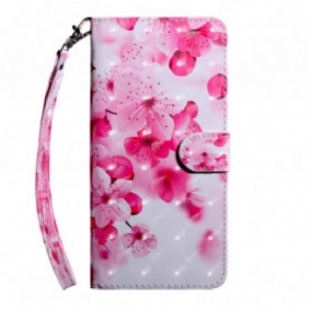 Folio-hoesje voor Xiaomi Redmi Note 9 Pro 5G Roze Bloemen