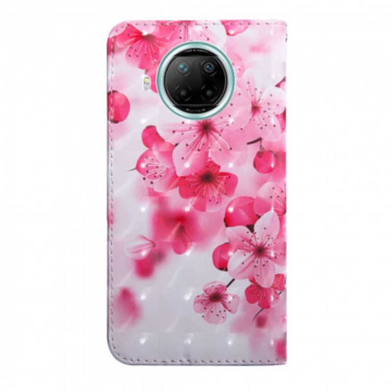 Folio-hoesje voor Xiaomi Redmi Note 9 Pro 5G Roze Bloemen