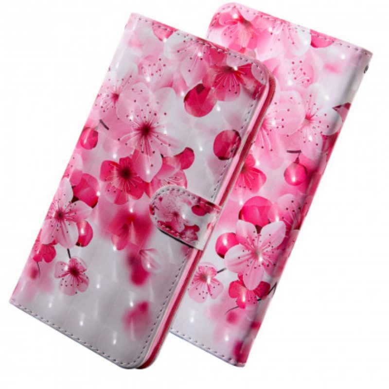 Folio-hoesje voor Xiaomi Redmi Note 9 Pro 5G Roze Bloemen