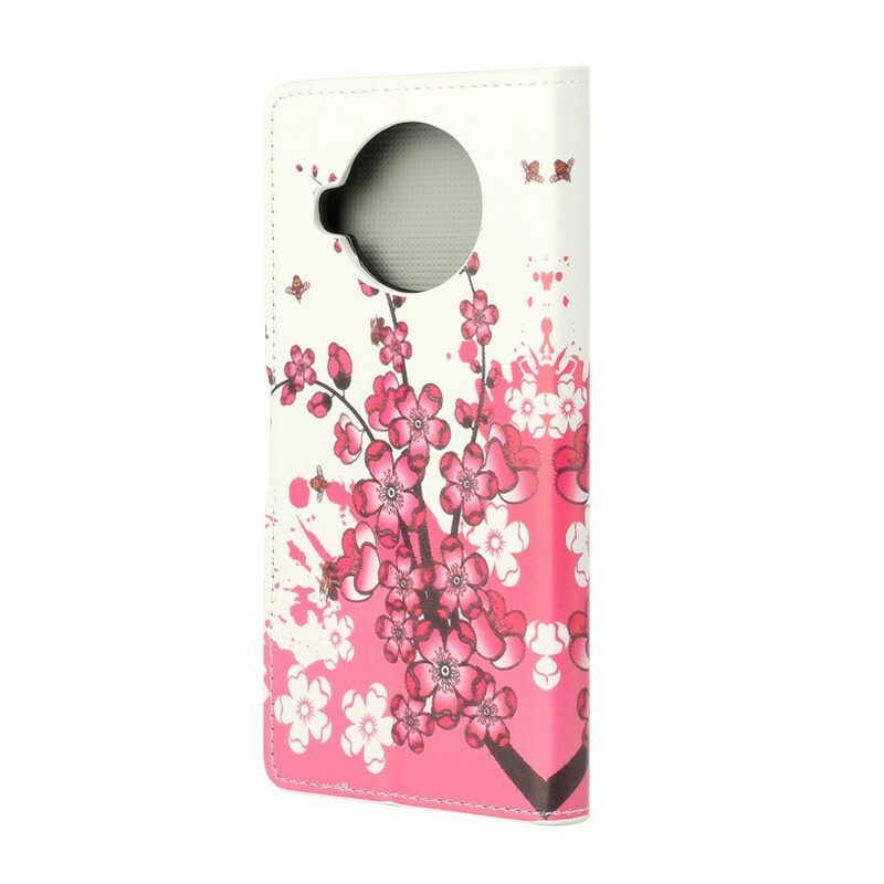 Folio-hoesje voor Xiaomi Redmi Note 9 Pro 5G Tropische Bloemen