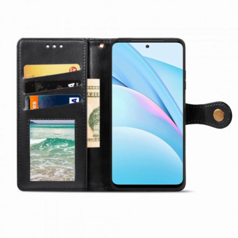 Folio-hoesje voor Xiaomi Redmi Note 9 Pro 5G Vintage Sluiting