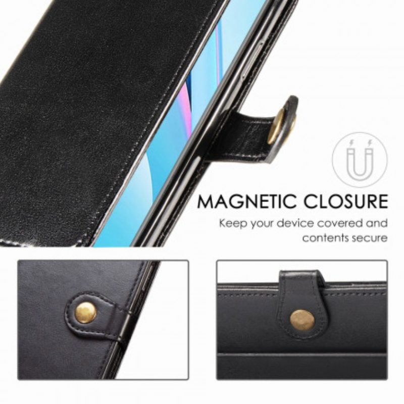 Folio-hoesje voor Xiaomi Redmi Note 9 Pro 5G Vintage Sluiting