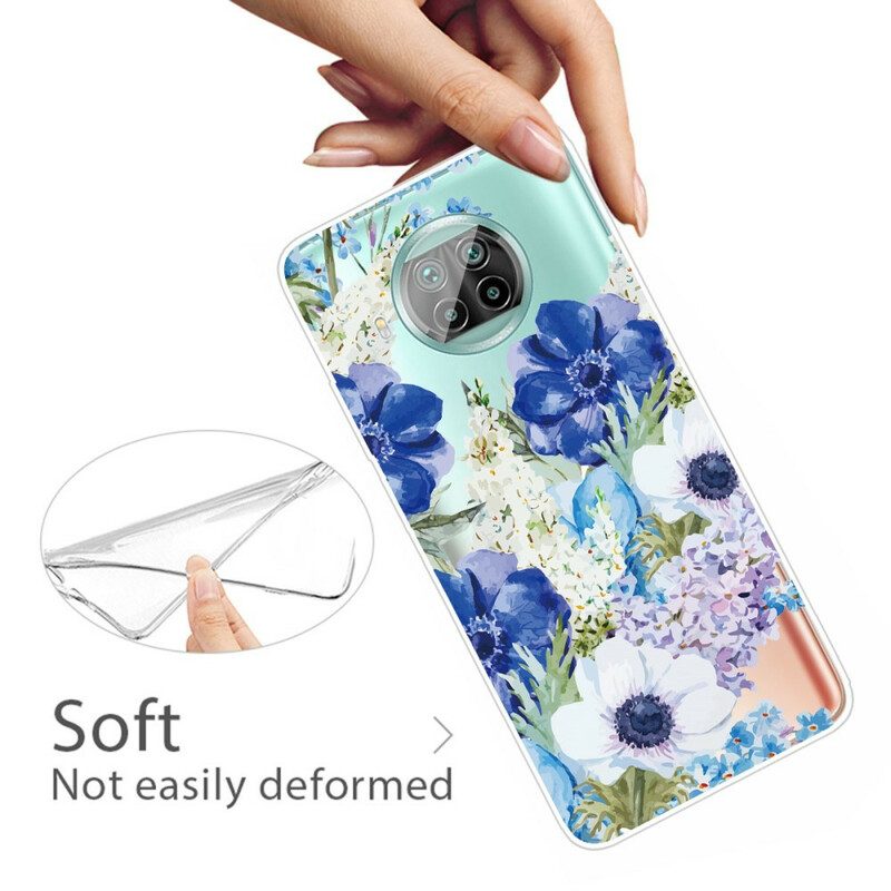 Hoesje voor Xiaomi Redmi Note 9 Pro 5G Aquarel Bloemen