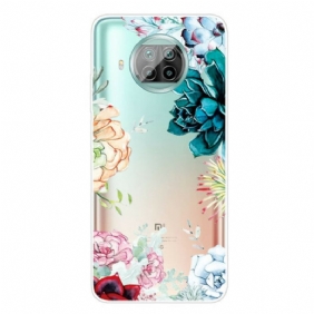 Hoesje voor Xiaomi Redmi Note 9 Pro 5G Aquarel Bloemen