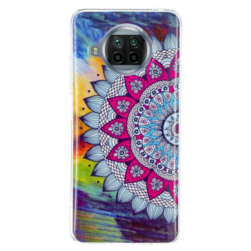 Hoesje voor Xiaomi Redmi Note 9 Pro 5G Fluorescerende Kleurrijke Mandala