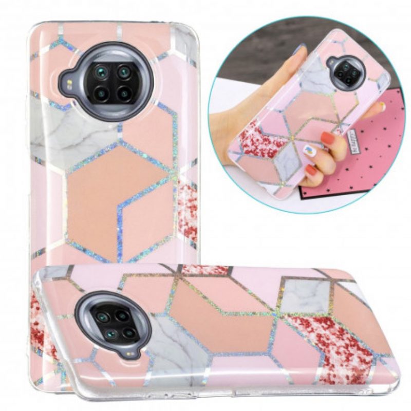 Hoesje voor Xiaomi Redmi Note 9 Pro 5G Glitter Design Marmer