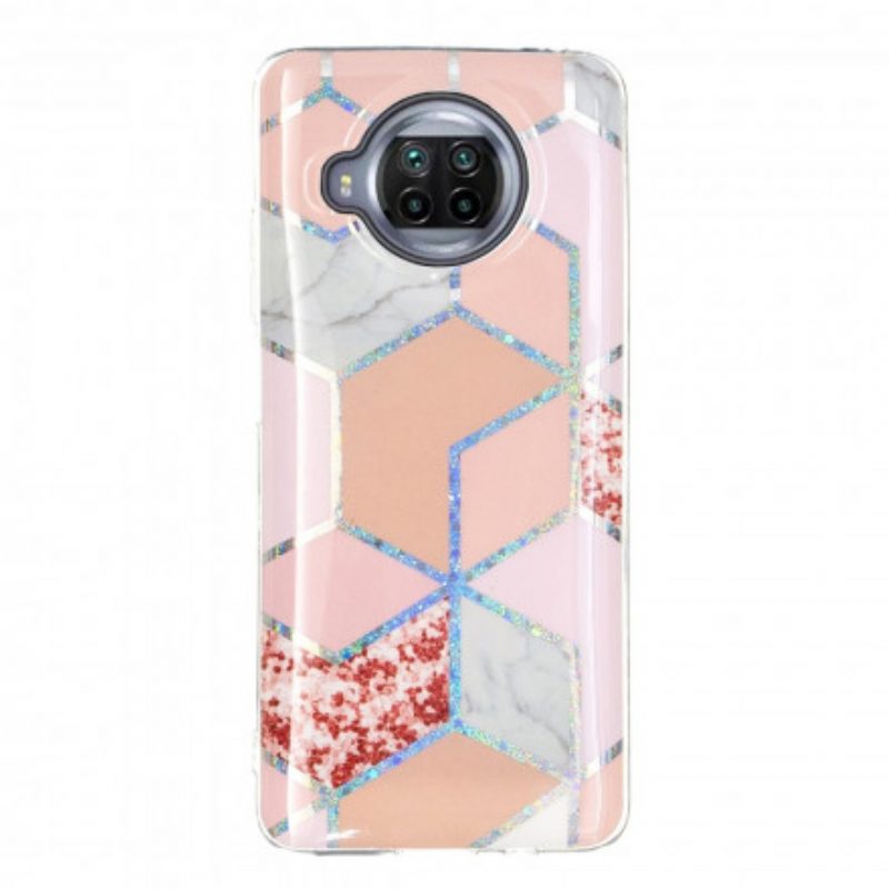 Hoesje voor Xiaomi Redmi Note 9 Pro 5G Glitter Design Marmer