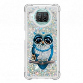 Hoesje voor Xiaomi Redmi Note 9 Pro 5G Miss Uil Pailletten