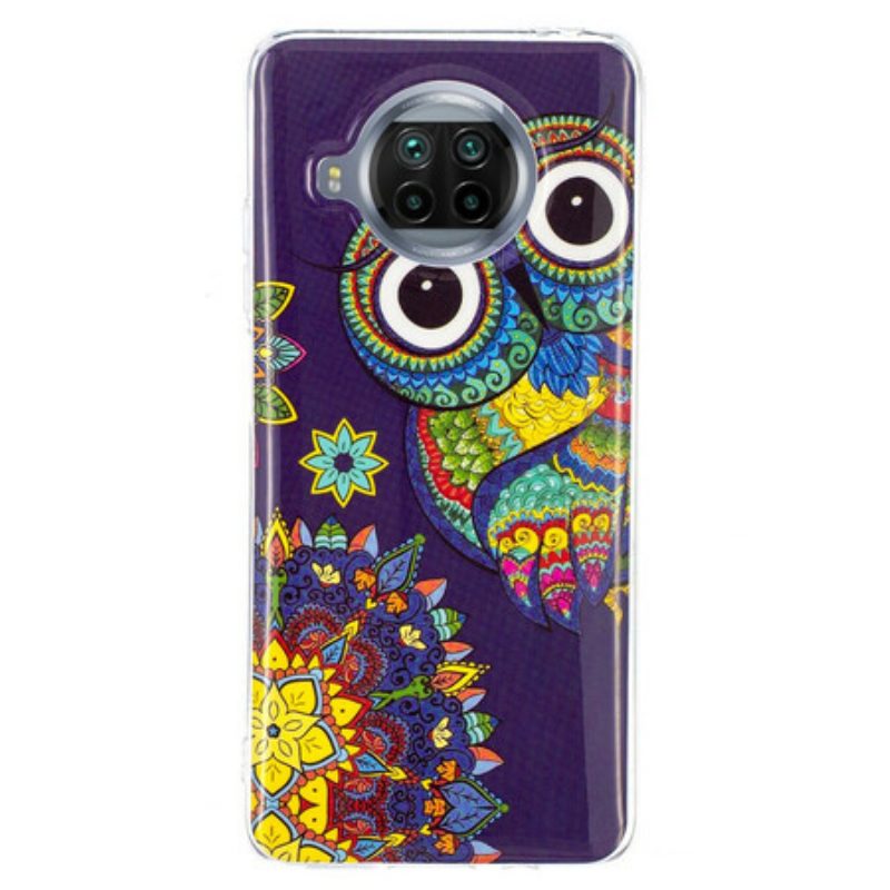 Hoesje voor Xiaomi Redmi Note 9 Pro 5G Neon Mandala Uil