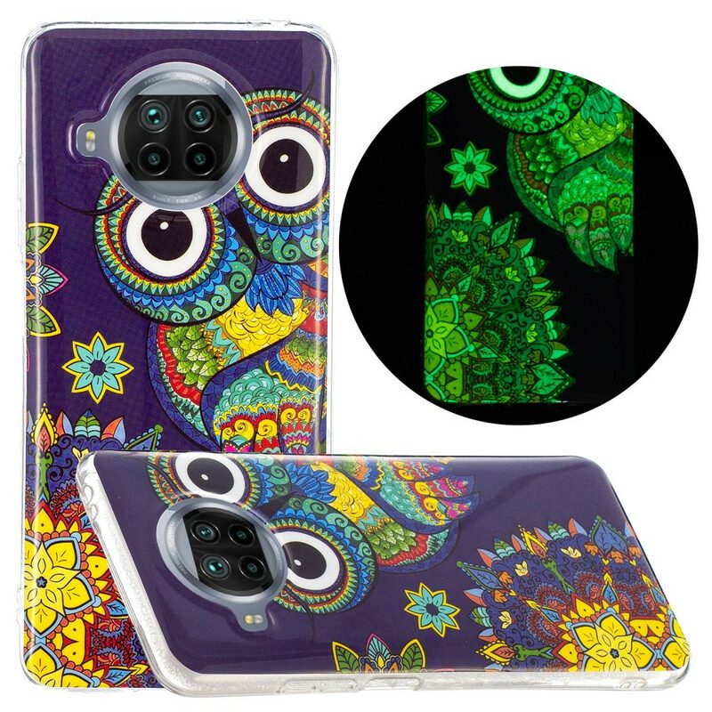 Hoesje voor Xiaomi Redmi Note 9 Pro 5G Neon Mandala Uil