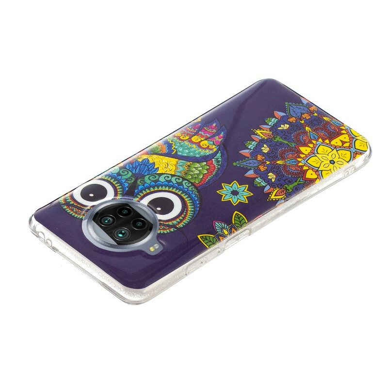 Hoesje voor Xiaomi Redmi Note 9 Pro 5G Neon Mandala Uil