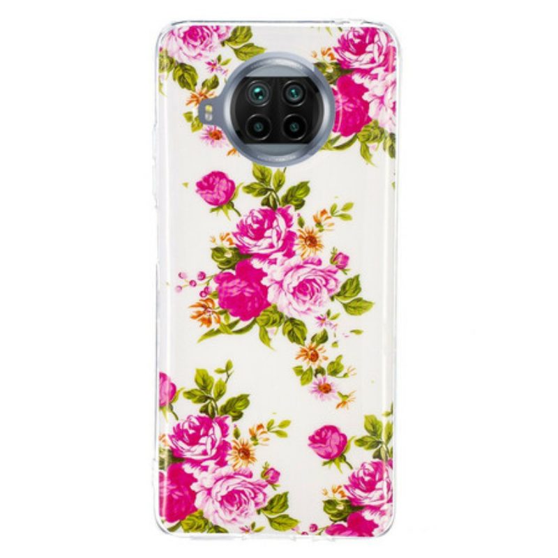 Hoesje voor Xiaomi Redmi Note 9 Pro 5G Neon Vrijheidsbloemen