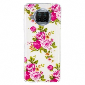 Hoesje voor Xiaomi Redmi Note 9 Pro 5G Neon Vrijheidsbloemen